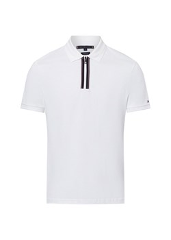 Tommy Hilfiger Męska koszulka polo Mężczyźni Bawełna biały jednolity ze sklepu vangraaf w kategorii T-shirty męskie - zdjęcie 178936727