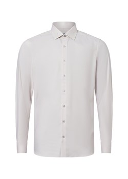 Olymp Level Five Męska koszula biznesowa - dopasowana do ciała Mężczyźni Slim Fit Bawełna beżowy jednolity ze sklepu vangraaf w kategorii Koszule męskie - zdjęcie 178936729
