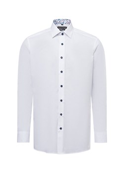 Finshley & Harding Męska koszula biznesowa - Easy Care Mężczyźni Modern Fit Bawełna biały jednolity ze sklepu vangraaf w kategorii Koszule męskie - zdjęcie 178936739