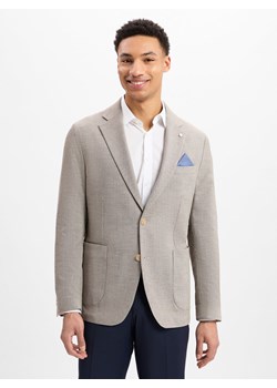 Andrew James New York Kurtka męska Mężczyźni Regular Fit Bawełna beżowy wzorzysty ze sklepu vangraaf w kategorii Marynarki męskie - zdjęcie 178936749