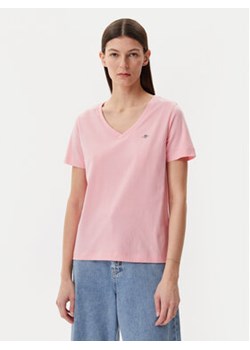 Gant T-Shirt Shield 4200750 Różowy Regular Fit ze sklepu MODIVO w kategorii Bluzki damskie - zdjęcie 178937539
