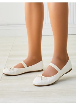Royalfashion Damskie baleriny z kokardką i gumką Evsal ze sklepu royalfashion.pl w kategorii Balerinki - zdjęcie 178941758