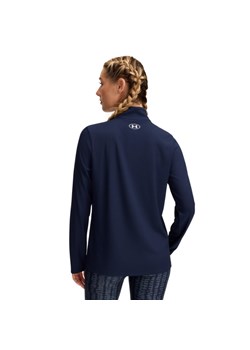 Damski longsleeve treningowy Under Armour Tech Rib 1/2 Zip - granatowy ze sklepu Sportstylestory.com w kategorii Bluzki damskie - zdjęcie 178945418