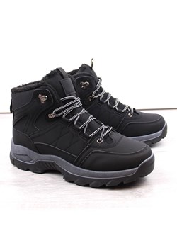Buty męskie ocieplane zimowe wysokie czarne ze sklepu ButyModne.pl w kategorii Buty trekkingowe męskie - zdjęcie 178945737