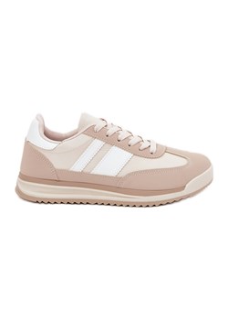 Buty Sportowe Sneakersy Damskie Beżowe beżowy ze sklepu ButyModne.pl w kategorii Buty sportowe damskie - zdjęcie 178945948