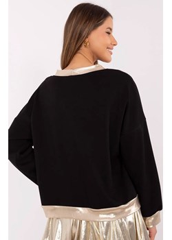 Czarna rozpinana bluza damska z kwiatem MI-BL-61789.24, Kolor czarny, Rozmiar uniwersalny, ITALY MODA ze sklepu Primodo w kategorii Bluzy damskie - zdjęcie 178947495