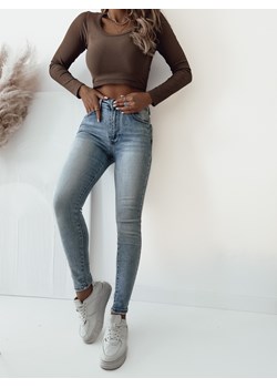 JASNO NIEBIESKIE SPODNIE  JEANSOWE Z WYSOKIM STANEM ze sklepu olika.com.pl w kategorii Jeansy damskie - zdjęcie 178963789