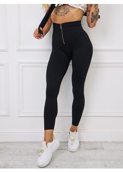 LEGGINSY MODELUJĄCE PUSH UP Z ZAMKIEM- CZARNE ze sklepu olika.com.pl w kategorii Spodnie damskie - zdjęcie 178969119