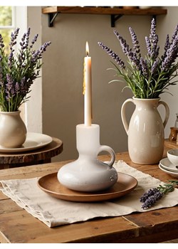 Sinsay - Ceramiczny świecznik z uchwytem - biały ze sklepu Sinsay w kategorii Świeczniki - zdjęcie 178973525