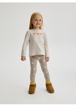 Reserved - Bluzka z aplikacją - kremowy ze sklepu Reserved w kategorii Bluzki dziewczęce - zdjęcie 178974138