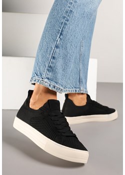 Czarne Sneakersy Ozdobione Siateczką Varlio ze sklepu renee.pl w kategorii Buty sportowe damskie - zdjęcie 178975215