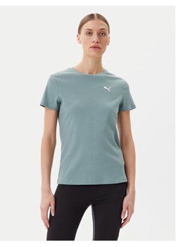 Puma T-Shirt Ess Elevated 685021 Zielony Slim Fit ze sklepu MODIVO w kategorii Bluzki damskie - zdjęcie 178982009