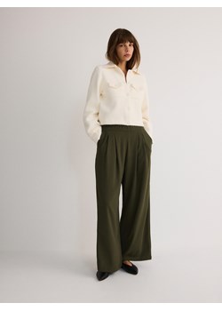 Reserved - Spodnie palazzo - zielony ze sklepu Reserved w kategorii Spodnie damskie - zdjęcie 178989376