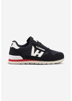Granatowe Buty Sportowe Sneakersy z Geometrycznym Wzorem Reolita ze sklepu born2be.pl w kategorii Buty sportowe męskie - zdjęcie 178993915