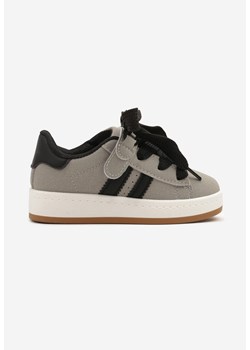 Szare Buty Sportowe Sneakersy z Ozdobnymi Paskami Annivias ze sklepu born2be.pl w kategorii Buty sportowe dziecięce - zdjęcie 178993936