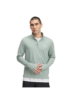 Męski longsleeve do biegania Under Armour UA Launch 1/4 ZIP - zielony ze sklepu Sportstylestory.com w kategorii T-shirty męskie - zdjęcie 178994269