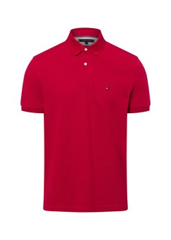 Tommy Hilfiger Męska koszulka polo Mężczyźni Bawełna czerwony jednolity ze sklepu vangraaf w kategorii T-shirty męskie - zdjęcie 178999465