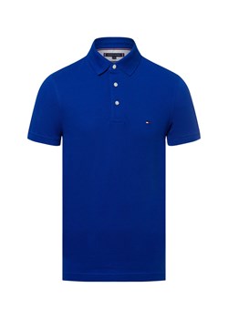 Tommy Hilfiger Męska koszulka polo Mężczyźni Bawełna błękit królewski jednolity ze sklepu vangraaf w kategorii T-shirty męskie - zdjęcie 178999466
