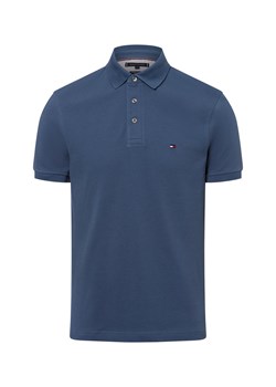 Tommy Hilfiger Męska koszulka polo Mężczyźni Bawełna indygo jednolity ze sklepu vangraaf w kategorii T-shirty męskie - zdjęcie 178999467