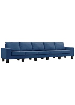Ponadczasowa 5-osobowa niebieska sofa - Magnex 5Q ze sklepu Edinos.pl w kategorii Sofy i kanapy - zdjęcie 178999765