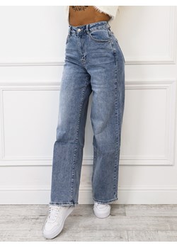 SPODNIE JEANSOWE Z SZEROKĄ NOGAWKĄ I WYSOKIM STANEM- NIEBIESKIE ze sklepu olika.com.pl w kategorii Jeansy damskie - zdjęcie 179001488