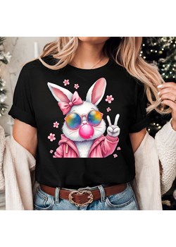 Damska koszulka z królikiem na wielkanoc ze sklepu Time For Fashion w kategorii Bluzki damskie - zdjęcie 179001848