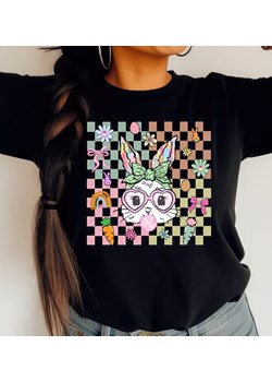 Czarna Damska koszulka Happy Easter ze sklepu Time For Fashion w kategorii Bluzki damskie - zdjęcie 179001868
