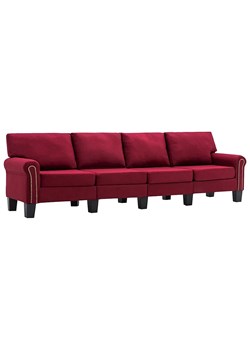 Czteroosobowa czerwona sofa - Alaia 4X ze sklepu Edinos.pl w kategorii Sofy i kanapy - zdjęcie 179002545