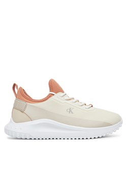 Sneakersy Calvin Klein Jeans Eva Runner Low Lace Mix In YW0YW01759 Écru ze sklepu eobuwie.pl w kategorii Buty sportowe damskie - zdjęcie 179002599