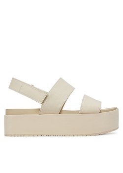 Sandały Calvin Klein Jeans Flatform Sandal Sling In YW0YW01788 Écru ze sklepu eobuwie.pl w kategorii Sandały damskie - zdjęcie 179002715