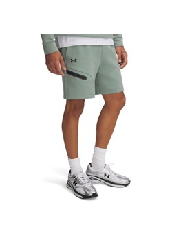 Męskie spodenki treningowe Under Armour UA Unstoppable Flc Shorts - zielone ze sklepu Sportstylestory.com w kategorii Spodenki męskie - zdjęcie 179003047