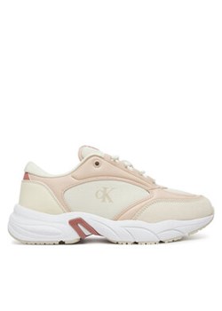 Calvin Klein Jeans Sneakersy Retro Tennis Mg Mix YW0YW01743 Écru ze sklepu MODIVO w kategorii Buty sportowe damskie - zdjęcie 179006128