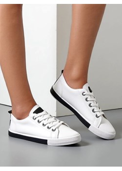 Royalfashion Damskie eko skórzane trampki Tarenele ze sklepu royalfashion.pl w kategorii Trampki damskie - zdjęcie 179007869