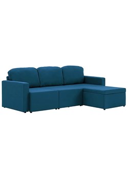 Rozkładana sofa modułowa niebieska tkanina - Odi 4Q ze sklepu Edinos.pl w kategorii Sofy i kanapy - zdjęcie 179007945