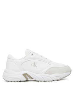 Calvin Klein Jeans Sneakersy Retro Tennis Mg Mix YW0YW01743 Biały ze sklepu MODIVO w kategorii Buty sportowe damskie - zdjęcie 179008518