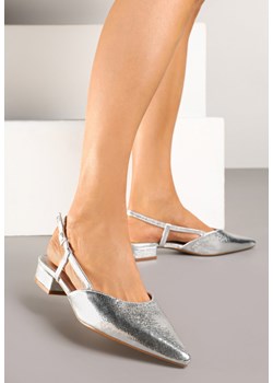 Srebrne Sandały Vices Typu Slingback Nilessea ze sklepu renee.pl w kategorii Czółenka - zdjęcie 179010037