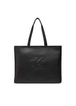 Torebka Calvin Klein Jeans Sculpted Slim Tote LV04K3070G Czarny ze sklepu eobuwie.pl w kategorii Torby Shopper bag - zdjęcie 179012477