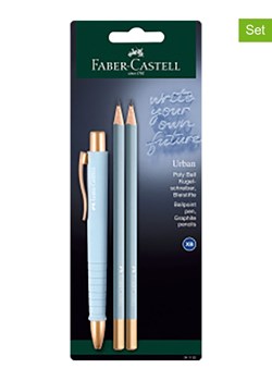Faber-Castell 3-częściowy zestaw &quot;Urban&quot; w kolorze błękitnym ze sklepu Limango Polska w kategorii Akcesoria biurowe - zdjęcie 179015685