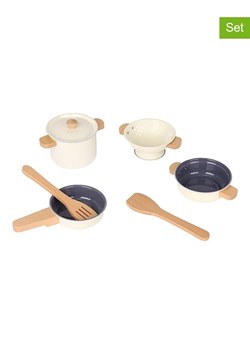 New Classic Toys 7-częściowy zestaw do gotowania w kolorze biało-czarnym - 2+ ze sklepu Limango Polska w kategorii Zabawki - zdjęcie 179015986