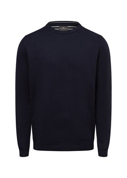 Fynch-Hatton Męski sweter Mężczyźni Bawełna granatowy jednolity ze sklepu vangraaf w kategorii Swetry męskie - zdjęcie 179019996