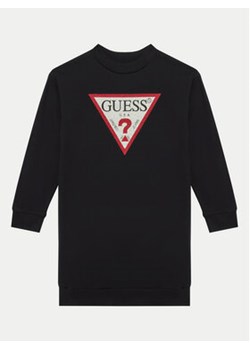 Guess Sukienka dzianinowa J3YK20 KA6R4 Czarny Regular Fit - id: 0000304571954 - marki Guess - 179022928 Guess Sukienka dzianinowa J3YK20 KA6R4 Czarny Regular Fit ze sklepu MODIVO w kategorii Sukienki dziewczęce - zdjęcie 179022928