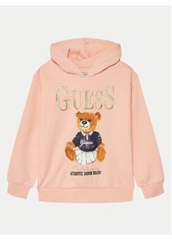 Guess Bluza J5RQ04 KAD74 Koralowy Regular Fit ze sklepu MODIVO w kategorii Bluzy dziewczęce - zdjęcie 179023107