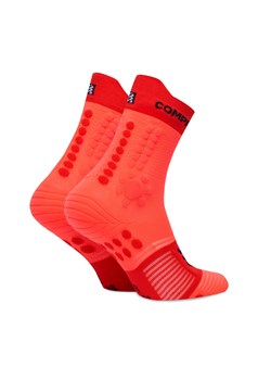 Skarpety wysokie unisex Compressport Pro Racing Socks v4.0 Trail XU00048B Czerwony ze sklepu eobuwie.pl w kategorii Skarpetki męskie - zdjęcie 179025698