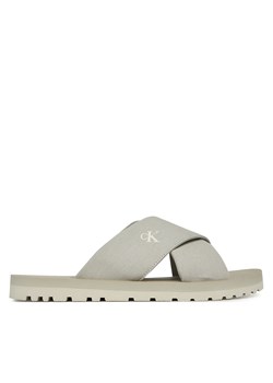 Klapki Calvin Klein Jeans Cross Sandal Crxs Tx YM0YM01223 Szary ze sklepu eobuwie.pl w kategorii Klapki męskie - zdjęcie 179025728