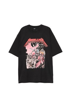 Cropp - Czarny T-shirt z efektem sprania Metallica UNISEX - czarny ze sklepu Cropp w kategorii T-shirty męskie - zdjęcie 179026876