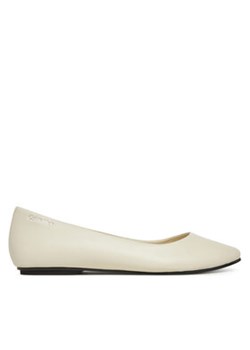 Calvin Klein Baleriny Flat Mary Jane - Lth HW0HW02341 Écru ze sklepu MODIVO w kategorii Balerinki - zdjęcie 179029599