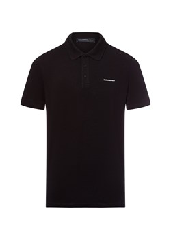 KARL LAGERFELD Męska koszulka polo Mężczyźni Bawełna czarny jednolity ze sklepu vangraaf w kategorii T-shirty męskie - zdjęcie 179034769