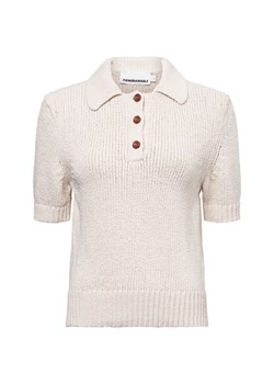 ARMEDANGELS Sweter damski z krótkim rękawem - Aanya Kobiety piaskowy jednolity ze sklepu vangraaf w kategorii Swetry damskie - zdjęcie 179034787