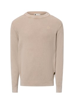 G-Star RAW Męski sweter z dzianiny Mężczyźni Bawełna beżowy wypukły wzór tkaniny ze sklepu vangraaf w kategorii Swetry męskie - zdjęcie 179034799
