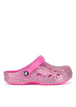 Crocs Klapki BAYA GLITTER CLOG T 207014-7AA Różowy ze sklepu MODIVO w kategorii Klapki dziecięce - zdjęcie 179037119